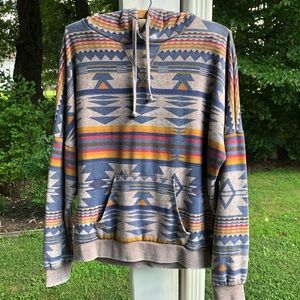 🌼Vintage Forever 21 Aztec Cropped Hoodie Size Small